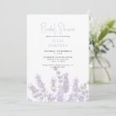 Invitation de Fête de Mariage Florale Lavande II (Debout devant)