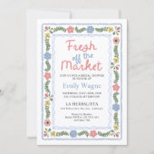 Invitation de Fête de Mariage Fraîche du Marché (Devant)