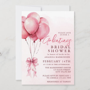 Invitation de Fête de Mariage Galentines avec Ball