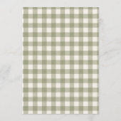 Invitation de Fête de Mariage Gingham Golf Let's P (Dos)