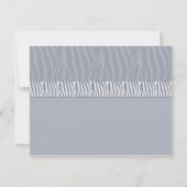 Invitation de Fête de Mariage Grise Argentée (Dos)