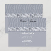 Invitation de Fête de Mariage Grise Argentée (Devant / Derrière)