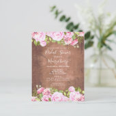Invitation de Fête de Mariage Jardin de Roses Rust (Debout devant)