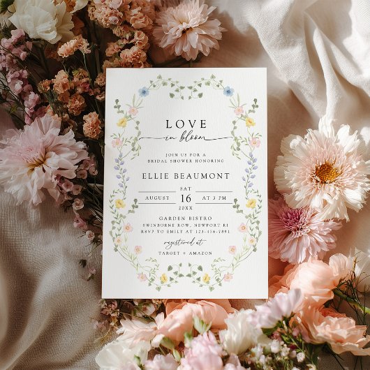 Invitation de Fête de Mariage Love in Bloom