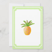 Invitation de Fête de Mariage Luau Ananas (Dos)