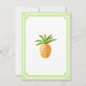 Invitation de Fête de Mariage Luau Ananas (Dos)