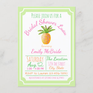 Invitation de Fête de Mariage Luau Ananas