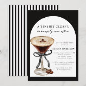 Invitation de Fête de Mariage Martini Tini Un Peu (Devant / Derrière)