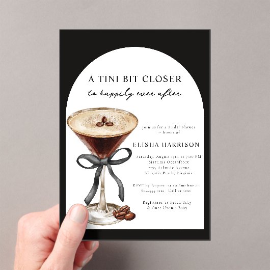 Invitation de Fête de Mariage Martini Tini Un Peu (In situ (ordinateur de poche))