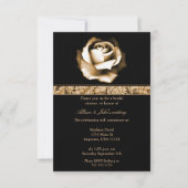 Invitation de Fête de Mariage Rose Dorée (Devant)