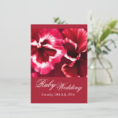 Invitation de fête de mariage rubis 40 ans (Debout devant)