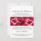 Invitation de fête de mariage rubis 40 ans Noir Bl (Dos)