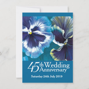 Invitation de fête de mariage saphir de 45 ans ble