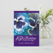 Invitation de fête de mariage saphir de 45 ans ble (Debout devant)