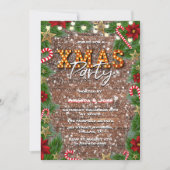 Invitation de fête de mariée de bois de neige (Devant)