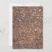 Invitation de fête de mariée de bois de neige (Dos)