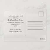 Invitation de Fête de Mariée Jolie Simple Élégante (Dos)