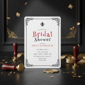 Invitation de Fête de Mariée Noir Blanc Classique