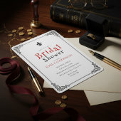 Invitation de Fête de Mariée Noir Blanc Classique