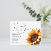 Invitation de Fête de Mariée Tournesol (Debout devant)