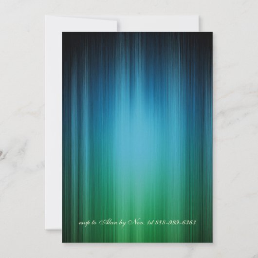 Invitation de fête de mascarade célébration paon (Dos)