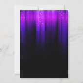 Invitation de fête de masquerade bleue et violette (Dos)