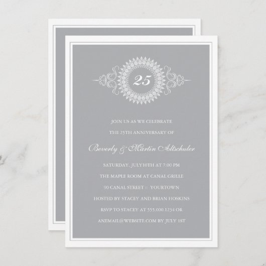 Invitation de fête de médaillon de jubilé de maria (Devant / Derrière)