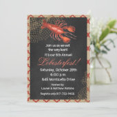 Invitation de fête de mijotée de fruits de mer au  (Debout devant)