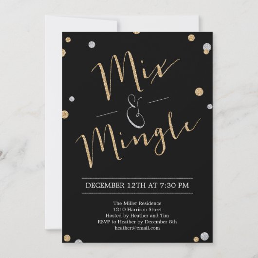 Invitation de Fête de Mix & Mingle (Devant)