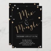 Invitation de Fête de Mix & Mingle (Devant / Derrière)