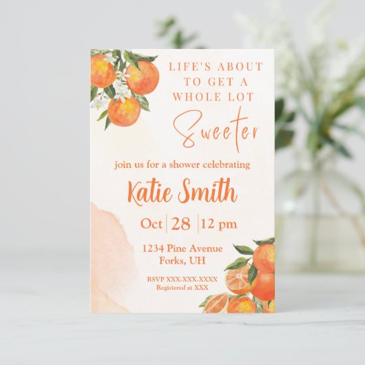 Invitation de Fête de Naissance sur le Thème Fleur (Debout devant)