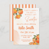 Invitation de Fête de Naissance sur le Thème Fleur (Devant / Derrière)