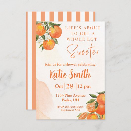 Invitation de Fête de Naissance sur le Thème Fleur (Devant / Derrière)