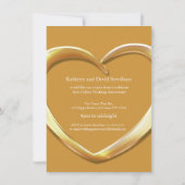 Invitation de fête de noces d'or 50 ans cœur (Dos)