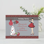 Invitation de Fête de Noël (Debout devant)