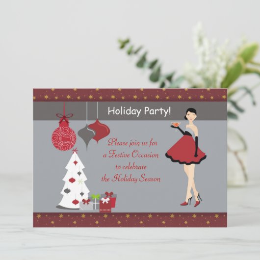 Invitation de Fête de Noël (Debout devant)