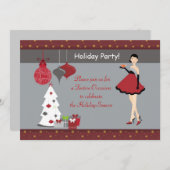 Invitation de Fête de Noël (Devant / Derrière)