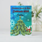 Invitation de fête de Noël (Debout devant)