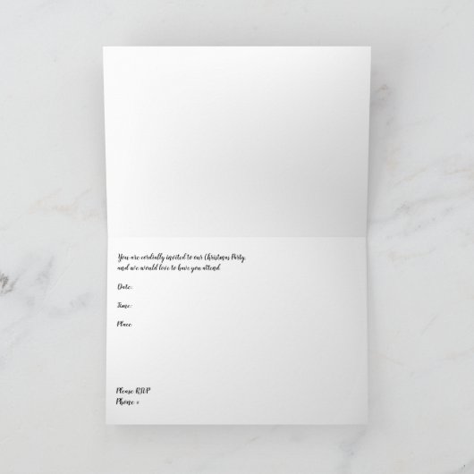 Invitation de fête de Noël (Intérieur)