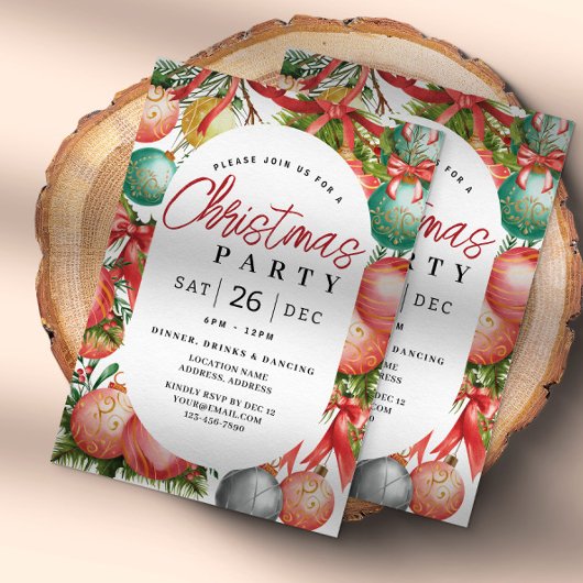 Invitation de fête de Noël