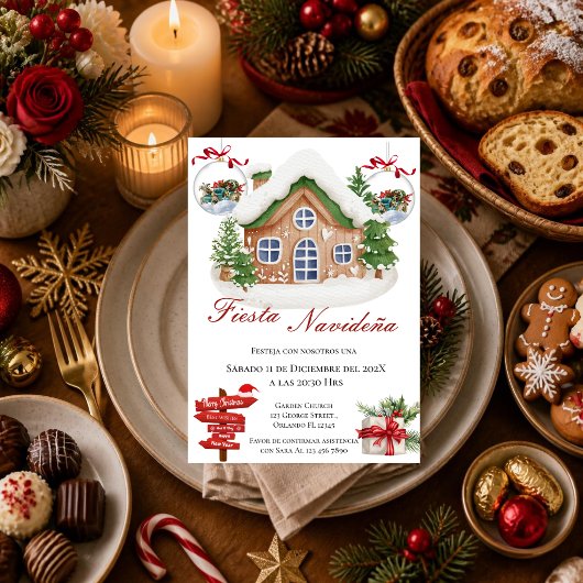 Invitation de fête de Noël