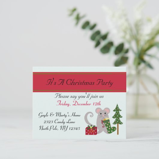 Invitation de fête de Noël (Debout devant)