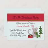 Invitation de fête de Noël (Devant / Derrière)