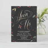 Invitation de fête de Noël (Debout devant)