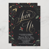 Invitation de fête de Noël (Devant / Derrière)