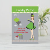 Invitation de Fête de Noël (Debout devant)