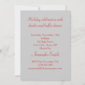 Invitation de Fête de Noël (Dos)