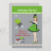 Invitation de Fête de Noël (Devant / Derrière)