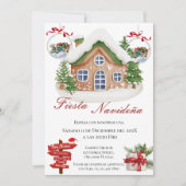 Invitation de fête de Noël (Devant)