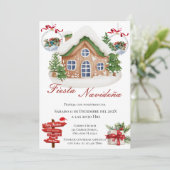 Invitation de fête de Noël (Debout devant)
